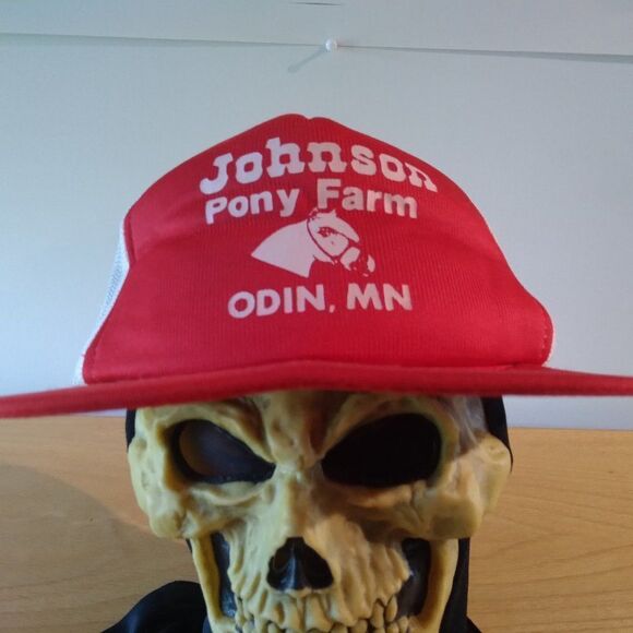 Vintage Johnson Pony Farm Minnesota Snap Back Trucker Hat - Picture 1 of 7